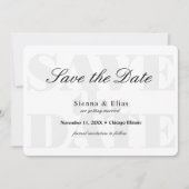 Simplisches weißes Foto Save the Date (Vorderseite)