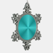Simplistic Aqua/Green>Snowflake Ornament (Links)