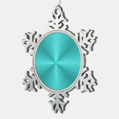 Simplistic Aqua/Green>Snowflake Ornament (Rechts)