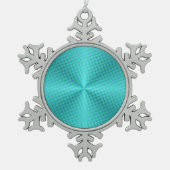 Simplistic Aqua/Green>Snowflake Ornament (Vorderseite)