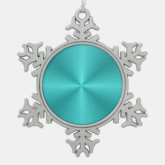 Simplistic Aqua/Green>Snowflake Ornament (Vorderseite)