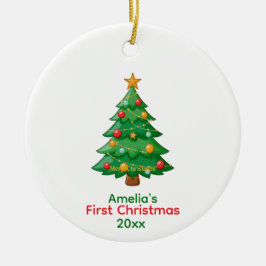Simplistic Baby's First Christmas w/ Tree Ornament