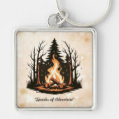 "Simplistic Campfire Art" Schlüsselanhänger (Vorne)