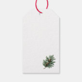 Simplistic Cedar Sprig Weihnachten Geschenkanhänger (Rückseite)