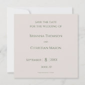 Simplistic Coral Peach Cream Foto Save The Date (Rückseite)