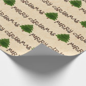 Simplistic Country Frohe Christmas Pine Trees Wra Geschenkpapier (Ecke)