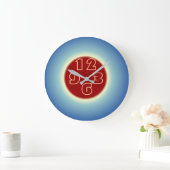 Simplistic Eye Catching Blue Red Wall Clock Große Wanduhr (Zuhause)