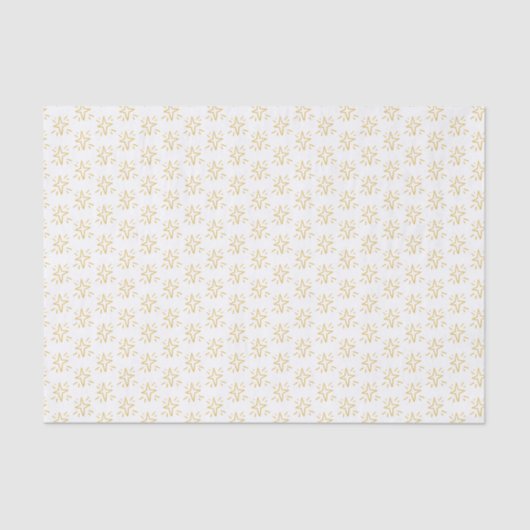 Simplistic Gold Star Muster White Seidenpapier (Vorderseite)