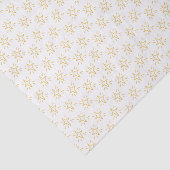Simplistic Gold Star Muster White Seidenpapier (Ausschnitt)