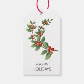 Simplistic Holly Geschenkanhänger (Vorderseite)