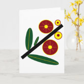 "Simplistic Imagery" Blank Grußkarte Karte (Gelbe Blume)