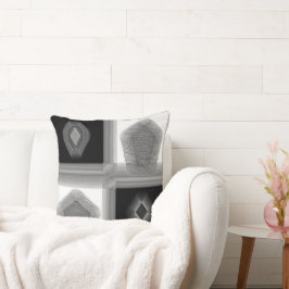 "Simplistic in Black & White" Drehkissen Kissen