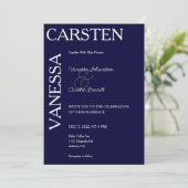 Simplistic Modern Glam Wedding Einladung (Stehend Vorderseite)