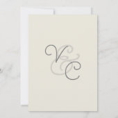 Simplistic Modern Glam Wedding Einladung (Rückseite)
