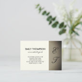 Simplistic Monogram (off gelb) Ernennung Terminkarte (Stehend Vorderseite)