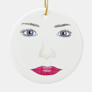 Simplistic Oil Painted Face Weihnachtsschmuck