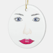 Simplistic Oil Painted Face Weihnachtsschmuck (Links)