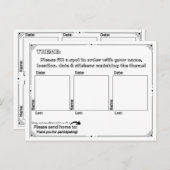 Simplistic Standard TPC - B&W Postkarte (Vorne/Hinten)