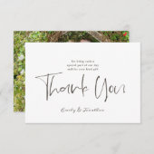 Simplistic Wedding Vielen Dank für Ihr stilvolles Dankeskarte (Vorne/Hinten)
