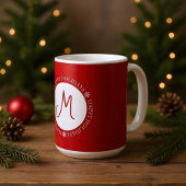 Simplistische Schneeflocken Happy Holidays Red Mon Kaffeetasse