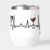 Simplistische schwarze Paws und Rotwein (Vorderseite)