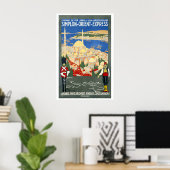 Simplon Orient Express Eisenbahnen von Paris nach  Poster (Heimbüro)