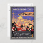 Simplon Orient Express nach Konstantinopel Postkarte (Vorne/Hinten)