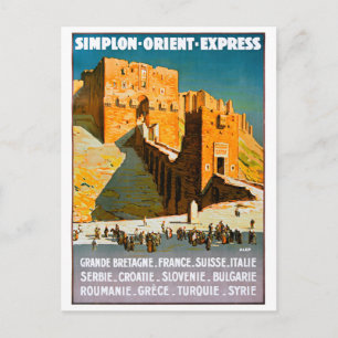 Simplon Orient Express Syrien Vintage Poster Postkarte