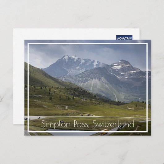 Simplon Pass Mountains, Schweiz Postkarte (Vorne/Hinten)