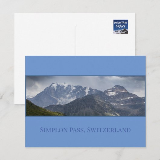 Simplon Pass Mountains, Schweiz Postkarte (Vorne/Hinten)