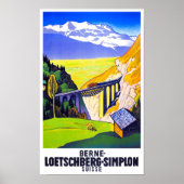 Simplon Pass Switzerland Vintage Poster (Vorne)