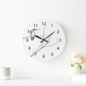Simply a hummingbird on a stick square wall clock große wanduhr (Zuhause)