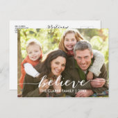 Simply Believe Wird Holiday Foto Postcard Feiertagspostkarte (Vorne/Hinten)