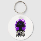 SIMPLY BORED Keychain – Purple Flame Edition 🔥🎮 Schlüsselanhänger (Rückseite)