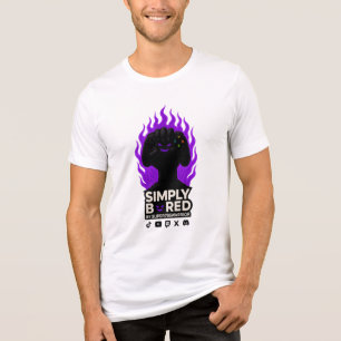 SIMPLY BORED Lila Flame Gaming T-Shirt 🔥🎮 Tri-Blend Shirt
