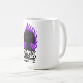 SIMPLY BORED Purple Flame Gaming T-Shirt 🔥🎮 Kaffeetasse (VorderseiteRechts)