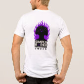 SIMPLY BORED Purple Flame Gaming T-Shirt 🔥🎮 Tri-Blend Shirt (Rückseite)