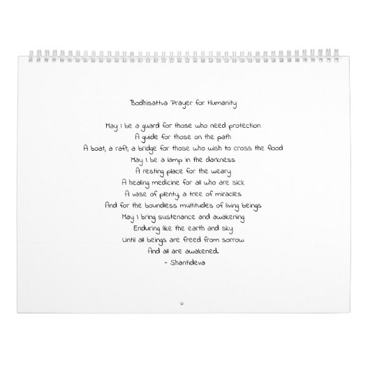 Simply Buddha Kalender (Rückseite)