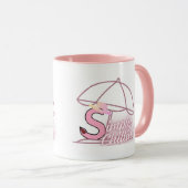 " Simply Chillin " (Pink) von Kriyas Collection Tasse (VorderseiteRechts)
