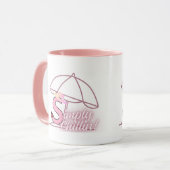 " Simply Chillin " (Pink) von Kriyas Collection Tasse (Vorderseite Links)