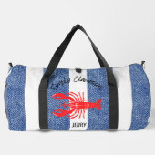 "Simply Clawesome" gestrippter Name Design Duffle Bag (Rückseite)