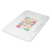 Simply Colorful Merry And Bright String Lights Badematte (Schrägansicht)