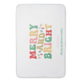 Simply Colorful Merry And Bright String Lights Badematte (Vorderseite Vertikal)