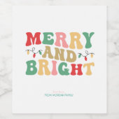 Simply Colorful Merry And Bright String Lights Weinetikett (Einzelnes Label)