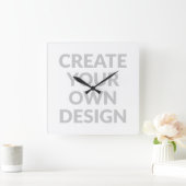 Simply - Create Your Own Wall Clock Quadratische Wanduhr (Zuhause)