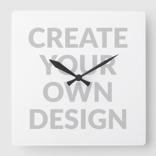 Simply - Create Your Own Wall Clock Quadratische Wanduhr (Vorderseite)