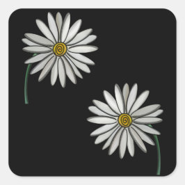 Simply Daisies Quadratischer Aufkleber