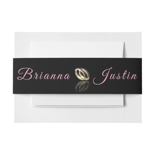Simply Elegant Bride and Groom Einladungsbanderole (Vorderseite Beispiel)