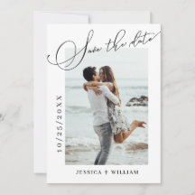 Simply Elegant Calligraphy Wedding Photo