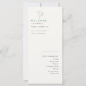 Simply Elegant Emerald Modern Wedding Program (Vorderseite)
